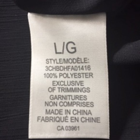 DENEVERHAYES BLOUSE SIZE L/G.  COLOR JET BLACK - Picture 3 of 5